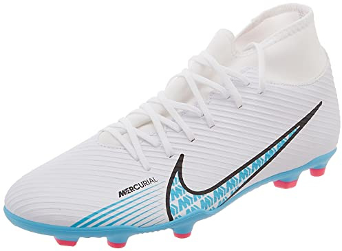 Nike Men's Mercurial Superfly 9 Club Fg/MgSneaker, White Baltic Blue Pink Blast, 10.5 US