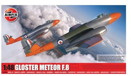 Airfix Model Set - A09182A Gloster Meteor F.8 Model Building Kit - Plastic Plane Kits for Adults & Children 8+, Set Includes Sprues & Decals - 1:48 Scale