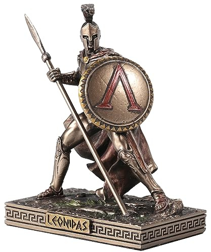 Veronese Design 3 Inch King Leonidas of Sparta Resin Miniature Figurine Hand Painted Bronze Finish