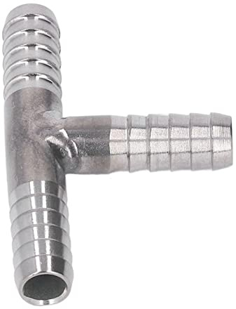 3 Way Barb Tee 8Mm Dia Brewer Accessoires Tuyau Splitter Joint Adaptateur Union Connecteur en Acier Inoxydable Tuyau de Brassage Arrosage Tuyau d'eau pour Tuyau Adaptateur de