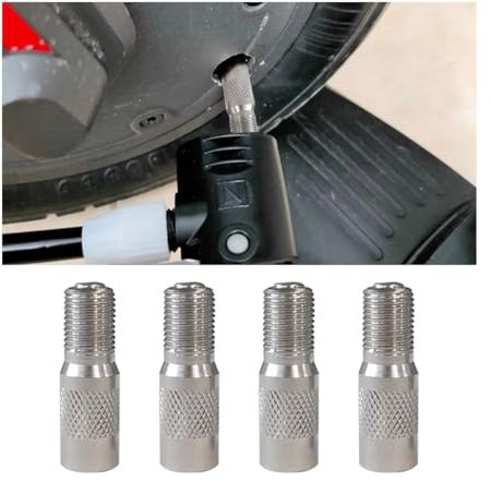 JNNJ 4 Pieces Valve Extensions Adapter, Scooter Valve Extension Adapters, Pneumatic Tyre Extension Valve Adapter for Car, Valves Stem Adapter for Car, Truck, Camper, Motorbike Tyres(Mesh-Model)