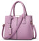 FOLOVEYA Mode Sac à Main Femme Sac Fourre Tout Elégant Beau Sac Cabas Dames Sac à Bandoulière Cuir PU Sac de Cours pour Travail Voyage Achats Fête Université Violet A