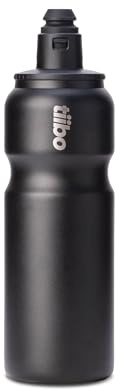 tiibo Vacuum Insulated Stainless Steel Bike Water Bottle, Double Wall, No-Squeeze, Fast Flow Sport Nozzle, Designed for Cycling, Biking, Fitness & Sports, Fits Most Bike Cages (Black, 17OZ)