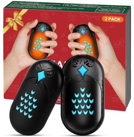 KENNEAS Handwärmer Elektrisch 2 Set Taschenwärmer Powerbank USB Wiederverwendbar Aufladbar Outdoor Camping Heizung Geschenke für Männer Frauen Kinder im Winter