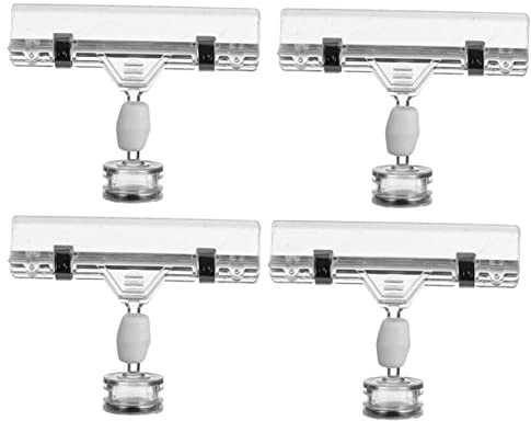 SHOWERORO 4piezas Soporte Para Etiquetas De Precio Pinzas Magnéticas Soportes De Superior