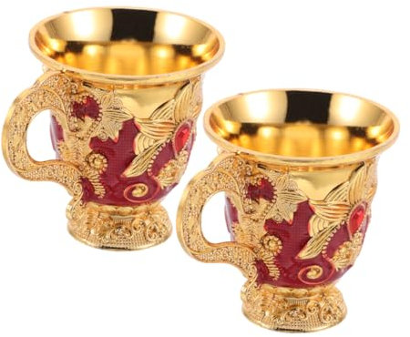 PRETYZOOM 2 Tazas Purificadoras De Agua Cáliz Vintage Medieval Cáliz Para Fiestas Banquetes Decoraciones Medievales Cáliz Real En Decoración Medieval Cáliz Copa De Aleación De