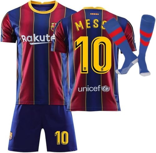 Generico Maglia Calcio Bambino 2025 Home Away Completo da Calcio Maglietta Tuta Allenamento T-Shirt, Pantaloncini e Calzini Set Regali Ragazzi da Calcio per Tifosi