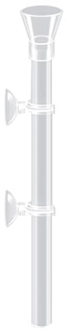 Fish Feed Tube, Acrylic Pipes, Clear Feeder, Transparent Aquarium Food Dispenser, Scatter Prevention Supply with Controlled Feeding for Betta, and Other Water Keepers in Tanks