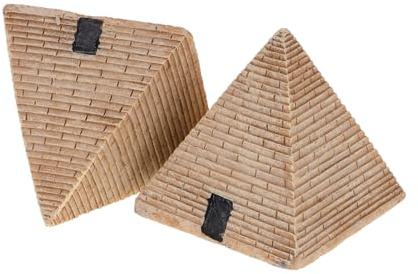 TOYANDONA Decorazione Scrivania Piramide in Resina 2pezzi per Casa e Ufficio Ornamento Creativo Mysterioso per Rilassamento e Decompressione