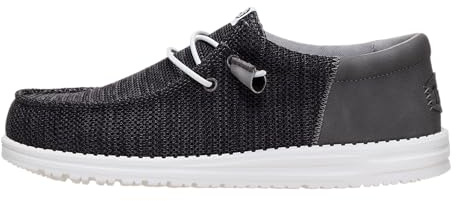 HEYDUDE Men Wally Funk Craft Mesh Black Casual Moccasin 45 EU