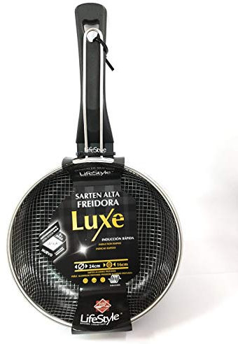 Lifestyle Sartén Freidora C/Cestillo 24 cm (Negro)