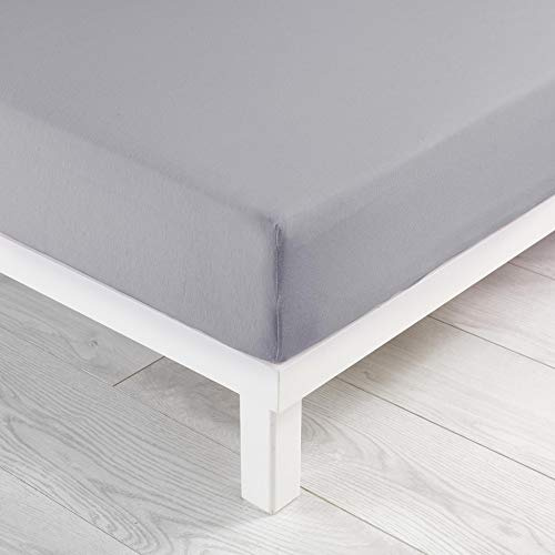 Douceur d'Intérieur Lenzuolo singolo con angoli, cotone, ciottoli, 90 x 190 cm