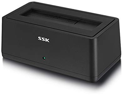 SSK USB 3.0 to SATA External Hard Drive Docking Station Enclosure Adapter for 2.5 & 3.5 Inch HDD SSD SATA, Super Speed up to 5Gbps, Support UASP no Drivers Needed(20TB Supports)