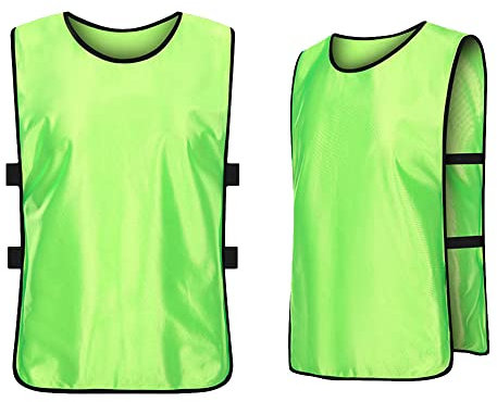 Cheuling 12 Stück Sport Trikot Leibche Fußball Trainingsleibchen für Kinder und Erwachsene, Markierungshemd Trainingsleibchen Team-Spiel Bibs für Herren Damen Senioren Junioren