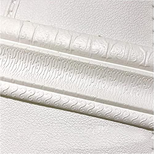 Decoración de borde de pared, borde de papel de pared autoadhesivo, borde de rodapié de pared colorido de 2,3 m, pegatina de PVC 3D, borde de papel tapiz autoadhesivo a prueba de choques (230 cm * 8 c