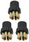 SG Store 3 Pièces Pistolet de Pulvérisation pour Moteur à Vapeur Nettoyage d'appareils Ménagers Interface M8 Fil de Cuivre Petite Tête de Brosse Ronde Compatible avec X5 Moteur à Vapeur