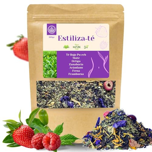 Té Rojo Pu erh con Mate, Ortiga, Zanahoria,Arándano,Caléndula,Malva,Fresa,Frambuesa.Estilizate,Infusión Antibacteriana,Oxidación,Antiinflamatoria,Digestiva,Envejecimiento,Estrés y Sueño