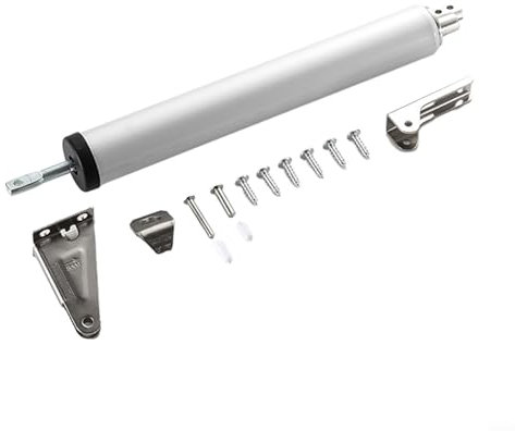 Automatischer pneumatischer Puffer-Türschließer, entworfen für Brandschutz in mittelgroßen Wohn- oder Gewerbetüren aus Holz und Metall (A)