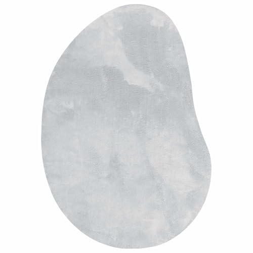 vidaXL Matta Grå 80 x 150 cm Polyester, Vardagsrumsmatta, modern design, vikbar, halkfri bas, polyester, stor yta för mysig inomhusdekoration
