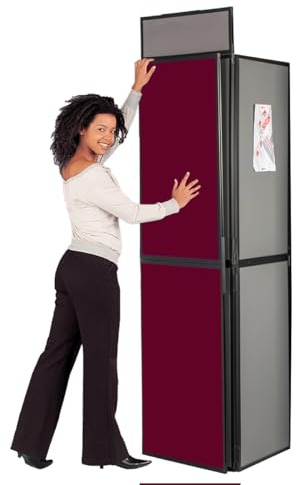 Exhibition 6 Panel Display Kit Dove/Burgundy | Linked together by flexible hinges which clip on top of one another for fast fuss free assembly. Smart dual colours