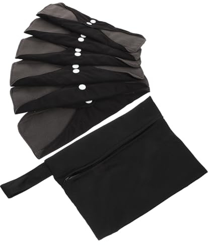 DECOMELODY Set de Compresas Sanitarias Reutilizables para Mujeres Material Sintético, Prevención de Fugas y Diseño Lavable Adecuado para Uso Diario