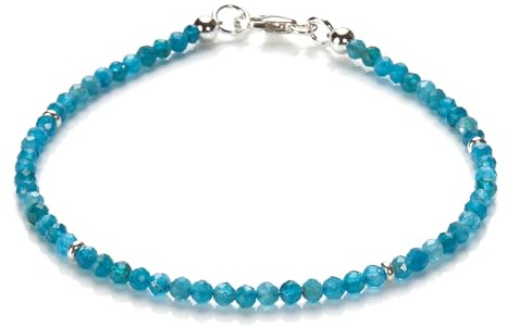 Neon Apatit Armband - Edelstein-Armband - 925 Silber