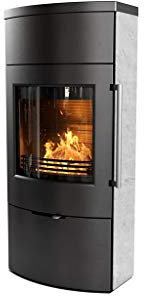 TermaTech S01-682 TT80S Kaminofen Stahl Schwarz | Speckstein/A+