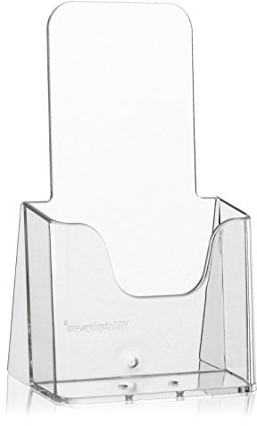 VITAdisplays 10 Stück Tisch-Prospektständer Flyerständer, Prospekthalter von VITAdisplays (transparent, DIN Lang (DL))