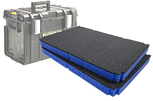 Shadow Foam Easy Peel – Toughsystem DS400 insats [blå 30 mm dubbelpack] Anpassningsbart skum för DeWalt Toughsystem verktygslådor | Perfekt för Lean, 5S, Kaizen och anpassade organisatörer