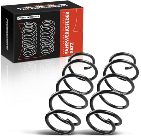 Frankberg 2x Federn Fahrwerksfeder Vorderachse Kompatibel mit Golf V 1K1 2003-2009 Golf VI 5K1 2008-2013 A3 8P7 2008-2013 Octavia II 1Z3 1Z5 2004-2013