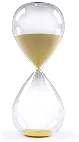 Clessidre con sabbia, colorate e alla moda, ispirate alla clessidra Biloba, in vetro, 3 minuti / 5 minuti / 15 minuti / 30 minuti / 45 minuti / 60 minuti, per casa, decorazione scrivania ufficio