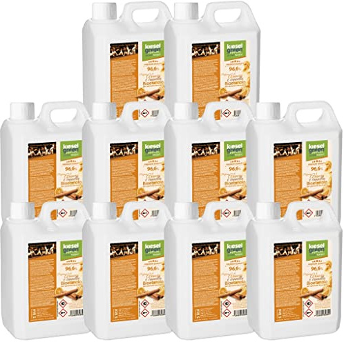 KieselGreen Bioethanolo 50 litri con Fragranza per Caminetto a Etanolo – Bio-etanolo profumato per Ambienti, molte Fragranze - Profumo per Caminetto a bioetanolo da Interno o da Tavolo OZ50