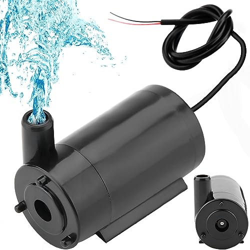 Retoo Mini Wasserpumpe, Aquarium pumpe, Ultra Leise, Klein Tauchpumpe, Hydrokultur, Springbrunnenpumpe, Netzkabel für Aquarien Teich Garten Brunnen, Statuen Hydrokultur,Hydroponiksystem 80L Schwarz