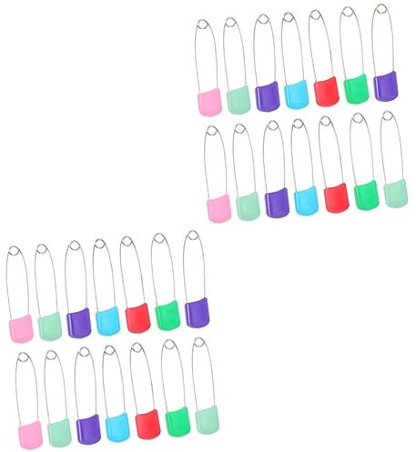Warmhm 200 Stück Windelverschlüsse Für Neugeborene Verschiedene Halternadeln Broschenclip Bunter Stoff Broschen Aus Edelstahl Kopfnadelfarbe Mit Sicheren Windelverschlüssen Aus