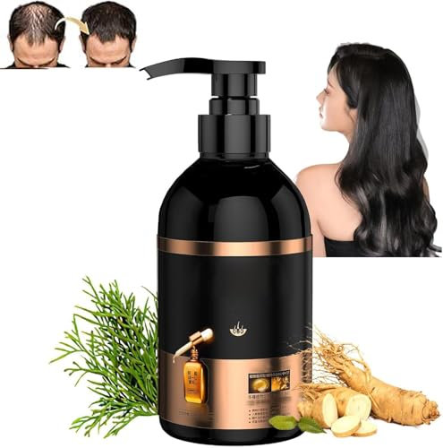 Anti-Hair Loss Shampoo, Japanese Ginseng Shampoo, Bai Hei Ke Shampoo, Multi-Purpose Volumizing Hair Shampoo, Ginger Plant Extract Anti-Hair Loss Hair Shampoo, Nourishing Formula for Stronger (500ML)