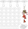 Teokantz 100 Stück Transparente Selbstklebende Deckenhaken, Haken Decke ohne Bohren, Klebehaken Decke mit Fahnenmast-Clips für Schlafzimmer, Badezimmer, Küche, Schlafzimmer Wand, Karneval