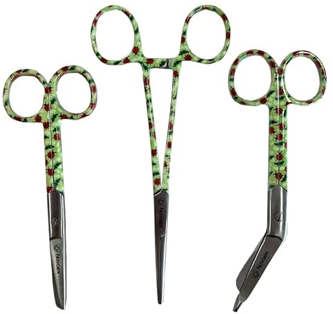 Set di forbici da infermiera Ladybird – forbici per bendaggi – forbici per infermiere – forbici per primo soccorso – forbici mediche – fornello – regalo di cura
