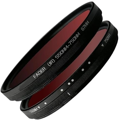 WANGFK Obiettivo a infrarossi con Filtro a infrarossi Regolabile Tramite infrarossi da 550 NM a 750 NM 49 52 58 67 77 mm Adatto for Obiettivo Fotocamera Reflex Digitale SLR(46mm)