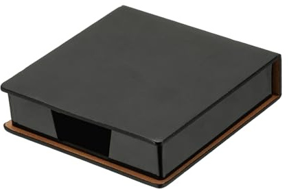 PATIKIL Porte-Bloc Notes En Cuir, Distributeur De Blocs Adhésifs 4x4, Porte-Cartes De Visite Organisateur De Bloc-Notes Pour Bureau Maison Bureau Livres Cahier, Noir