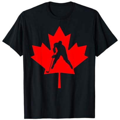 Canada Hockey Funny Canadá Maple Leaf Canadian Hockey Amantes Camiseta