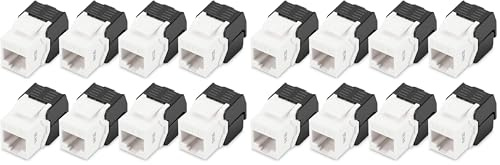 Digitus DN-93603 - Modulo Keystone Cat 6-8 Pezzi - Presa di Rete RJ45 Cat6 Non schermata - 250 MHz - 1GBase-T - 1 Gbit/s - da AWG 26 a AWG 22 - Installazione Senza Attrezzi (Confezione da 2)
