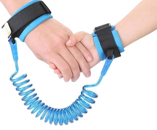 MLRUQRX 1 Arnés Bebe Para Caminar, Correa De Seguridad Azul De 2M Con Giro 360°, Antiperdida Para Niños