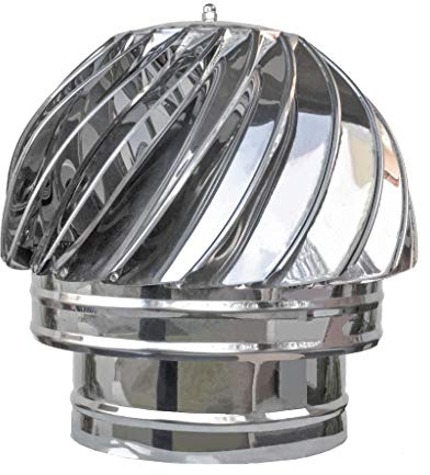 Kaminfäste ”Inox”, roterande skorstensfäste, regnhuva, takhuva, skorstensskydd (200 mm)