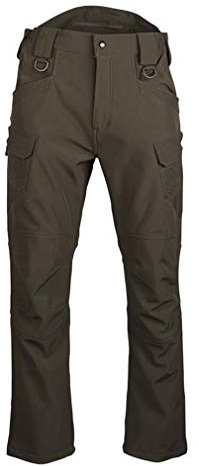 Mil-Tec Assault Softshellhose Herren • Wasserabweisende & windfeste Outdoorhose • Taktische Einsatz- & Wanderhose mit Fleecefutter und 8 Taschen • Cargohose