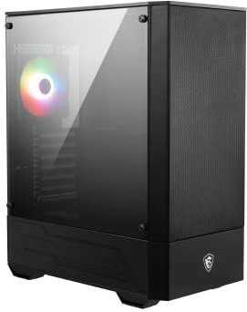 MSI MAG Forge 111R - Mid-Tower ATX Case (2 porte USB 3.0, 1 ventola A-RGB da 120 mm con controller incluso nella confezione, nero, RGB)