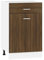 vidaXL Unterschrank, Küchenschrank mit Schublade 2 Fächern, Geschirrschrank für Küche, Küchenunterschrank Schrank Küchenmöbel, Braun Eichen-Optik