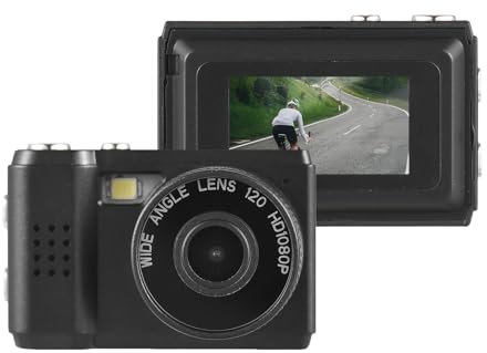 Andoer Mini cámara portátil mini cámara digital videocámara 1080P batería incorporada con flash pantalla LCD para fotos vídeo