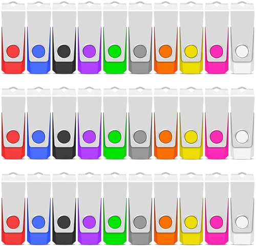 TEWENE USB Memory Stick 2GB USB Stick 2.0 Flash Drive 50-Pack,Thumb Drive Pen Drive,Usb Storage with Key Ring and Sticker for Computers, Cars and TVs