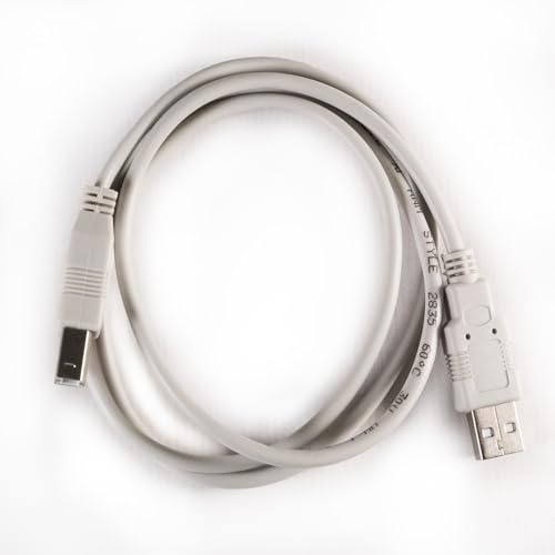 PRENDELUZ Cable USB 2.0 para Impresora conectores tipo A macho a B macho 1 metro beige compatible con escáneres, impresoras