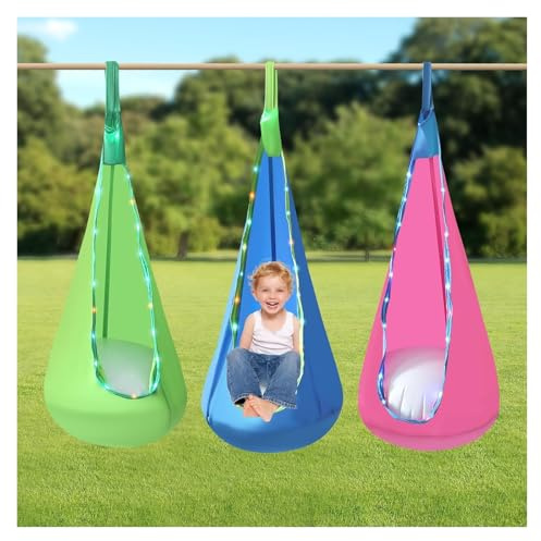 Sensory Swing for Kids Indoor and Outdoor Chair Seat Upgrade Hanging Swing with Inflatable Cushion，for Kid Indoor & Outdoor Load 330Lbs